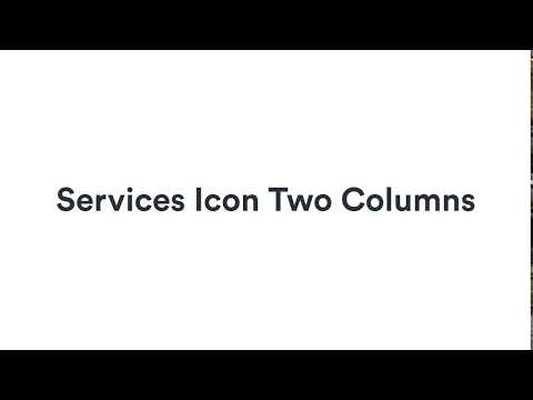Services Icon Two Columns — Gutenberg Block