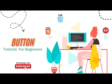 How to create button in Html and CSS | Html tutorial for beginners | Button Tag