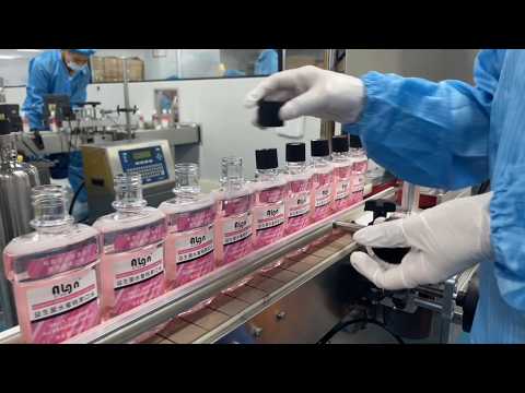 Process of Making Bottled Mouthwash. Inside an Impeccably Clean Chinese Mouthwash Factory