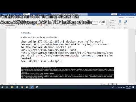 docker: Got permission denied while trying to connect to the Docker daemon socket at .Docker issue