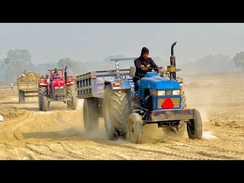 Excavator KATO Loading Tractors | Eicher 480 | Swaraj 744 FE | Swaraj 735 FE Tractors With Trolley