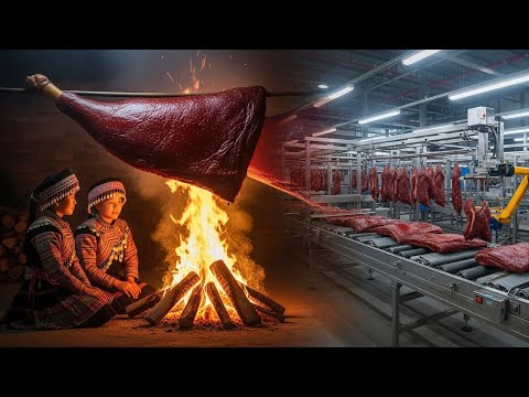 How Vietnamese Smoked Buffalo Meat Is Made – Traditional “Trâu Gác Bếp” Process