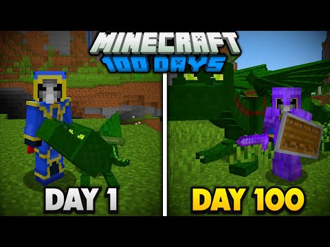 I Survived 100 Days of Hardcore Minecraft With DRAGONS... Here's What Happened
