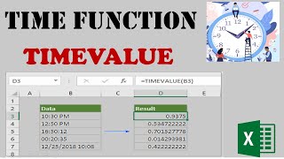 TIMEVALUE Function in Excel - Office 365 | How to use TIMEVALUE function in Excel