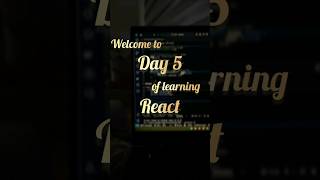 Day 5 of Learning React #react #challenge #coding #codechallenge #frontend #javascript #learnreact