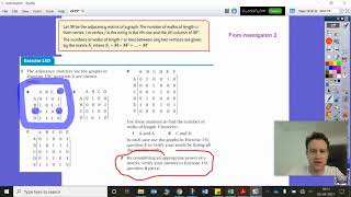 Ex15C, Ex15D: IB HL AI, Oxford; adjacency matrices and possible walks (GTU)