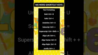 Top 30 MS Word Shortcut Keys You Must Know! #textformatting #computer #shortcutkeys