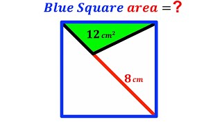 Can you find area of the Blue Square? | (Triangles) | #math #maths | #geometry