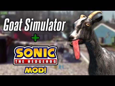 Goat Simulator (PC) | Sonic The Hedgehog Mod + Super Form!