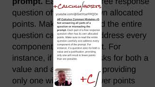 AP Calculus FRQ Mistakes to AVOID! #5 #calchelp #calculushelp #apcalchelp #apcalculushelp