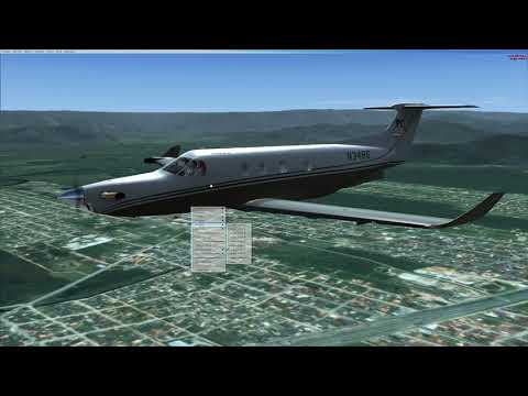 FSX Carenado PC-12 fly over Sao Paulo South Shore