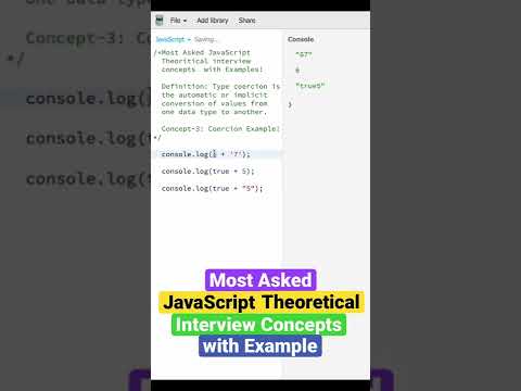 (Q-21) Most important JavaScript theoretical interview concepts #interview #frontend #javascript