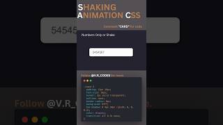 Pure HTML CSS Magic ✨ | Shaking Animation | Input Validation Animation 😈💻 | #Shorts” #100daysofcode