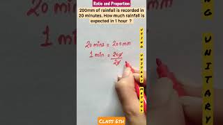 Unitary Method|Ratio & Proportion|Class 6th|Maths #mathsshorts #shorts