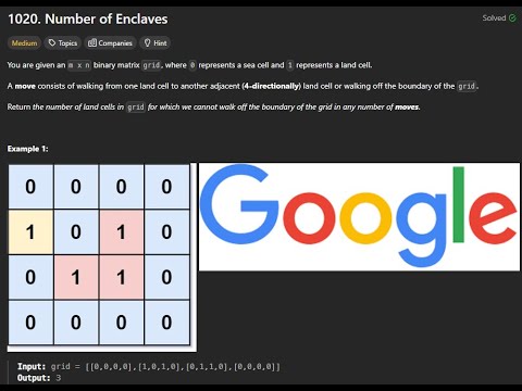 Number of Enclaves in JavaScript |DFS | Leetcode 1020| FAANG tastic