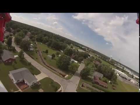 Front yard flying at Mom's