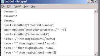Create a vbscript calculator