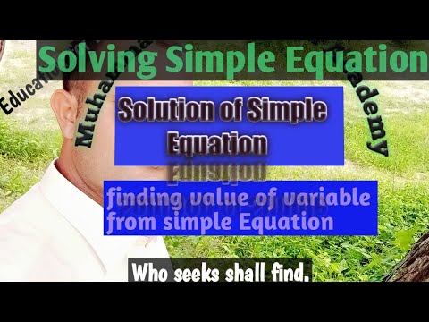 finding value of unknown from simple equation