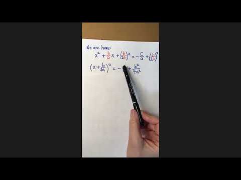 Saxon Algebra 2 Lesson 71 The Derivation of the Quadratic Formula