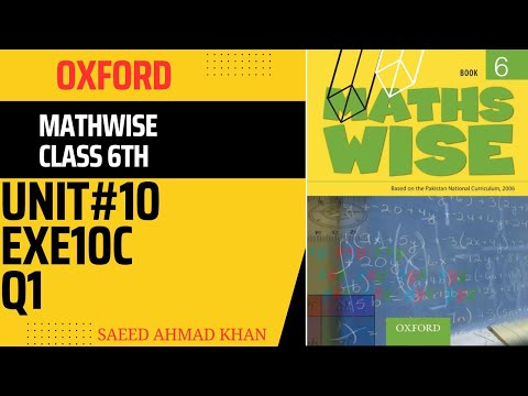 Oxford Mathwise  Class6th |Unit10 | ExE10c|Q1 | Pashto