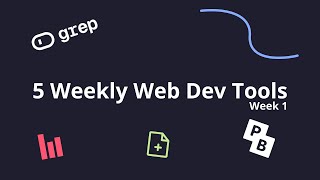 5 Weekly Web Dev tools | Week 1: Grep.app, Shape Divider, TipTap, PocketBase, and Lightweight Charts
