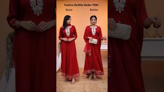 Basic vs Better: Festive Wear Kurta Sets 👗✨ #fashion #kurtaset #ytshorts #styleyouraura
