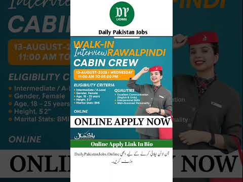 AirSial Cabin Crew Jobs 2025 – Walk-In Interview In Rawalpindi For Lahore