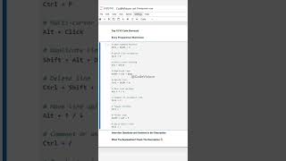 Top 10 VS Code Shortcuts Every Programmer Must Know 🚀 #vscode #programming #developers