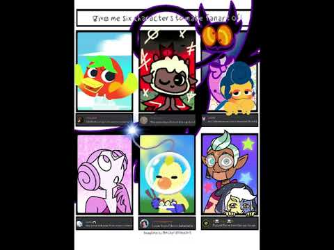 Drawing six characters my discord gave me! (Pardon the low quality, and no music)