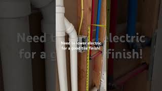 Need to lower electric for a good tile finish! #contractor #tilepro #tilingtips #tilingsolutions