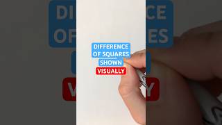 Difference of Squares Shown Visually #Shorts #math #algebra #visual