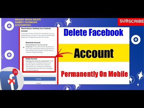Sida Loo Delete Gareeyo Facebook-ga  | How To Delete Facebook Account Permanently