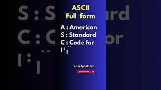 ASCII full form | ASCII code | ASCII code programming #pythonpeakpro #ascii