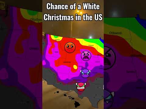 Chance of White Christmas in the United States #christmas #winter #usa #mapping #geography #trending