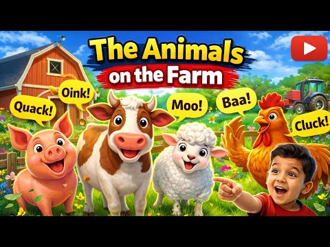 Farm Animals Song for Kids 🐓🐄 | Learn Animal Sounds on the Farm