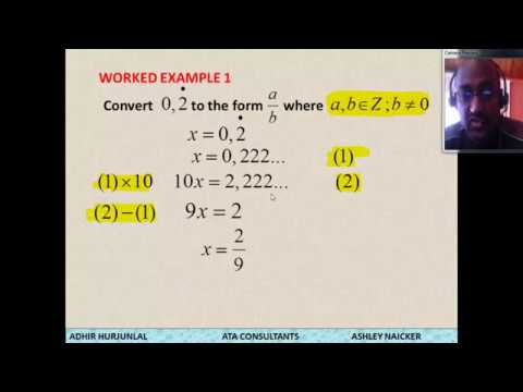 TOPIC 1 LESSON 1 NUMBERS RECURRING DECIMALS