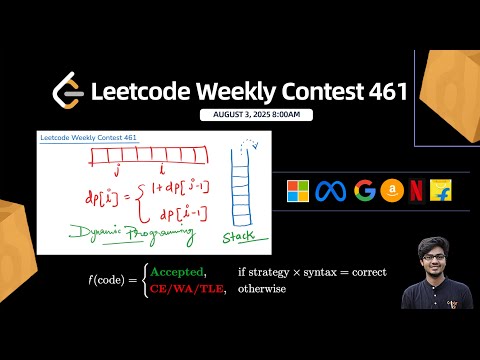 Leetcode Weekly Contest 461 || Q1, Q2, Q3 Solution Explained in C++ || Stack, Dynamic Programming