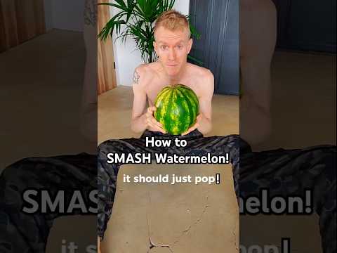 How to Open A Sweet Perfect Watermelon! Smash it!
