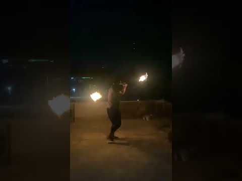 low cost fire bending | fire staff spinning
