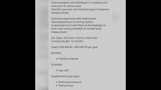 Software Test Engineer#fresher #experienced #getemployed #youtubeshorts #softwaretestingjobs #qajobs