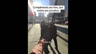 Compliments are free, but smiles are priceless 🤍 #pov #social #confidence #socialskills #hopecore