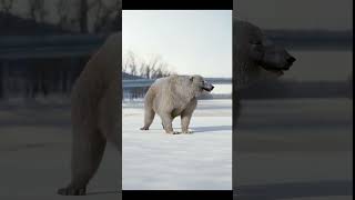 Tried To Create Realsitic Polar Bear | Blender Video  #3dblendered #art #blenderanimation