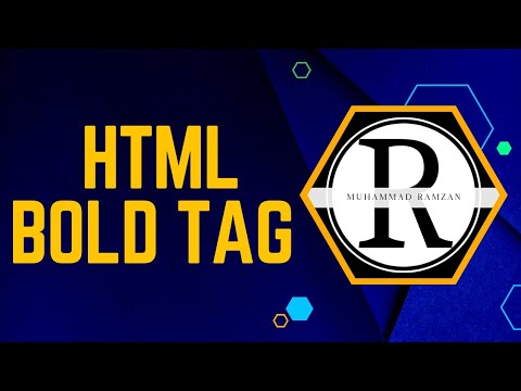 HTML tutorial Bold Tag