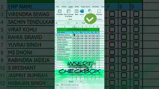 How To Insert Checkbox on a Attendance Sheet