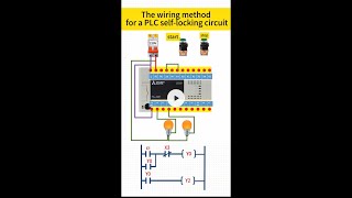 Wiring method for PLC Self Locking Circuit #electrical #wiring #plc #engineering #shorts #ytshorts