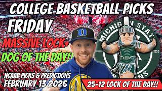 College Basketball Picks Today Friday 2/13/2026 | Free NCAAB Best Bets, Props, and Predictions