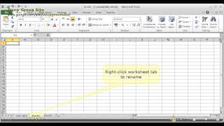 MS Excel 2010 / How to rename worksheet