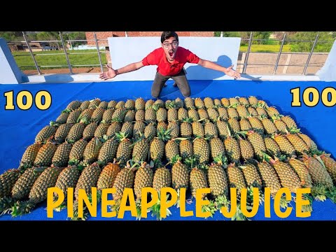 100 pineapple juice #pineapple juice#100 pineapple experiment #crazy xyz