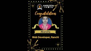 Akansha Kumari - Ranchi - Congratulations On Job Selection | Job oriented online courses delhi ncr