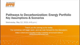 Decarbonization Workshop #3 - Developing Key Assumptions and Scenarios